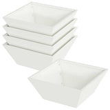 Vidaxl tuin bloempot 5 pcs wit 40 x 40 x 15 cm koudgewalst staal
