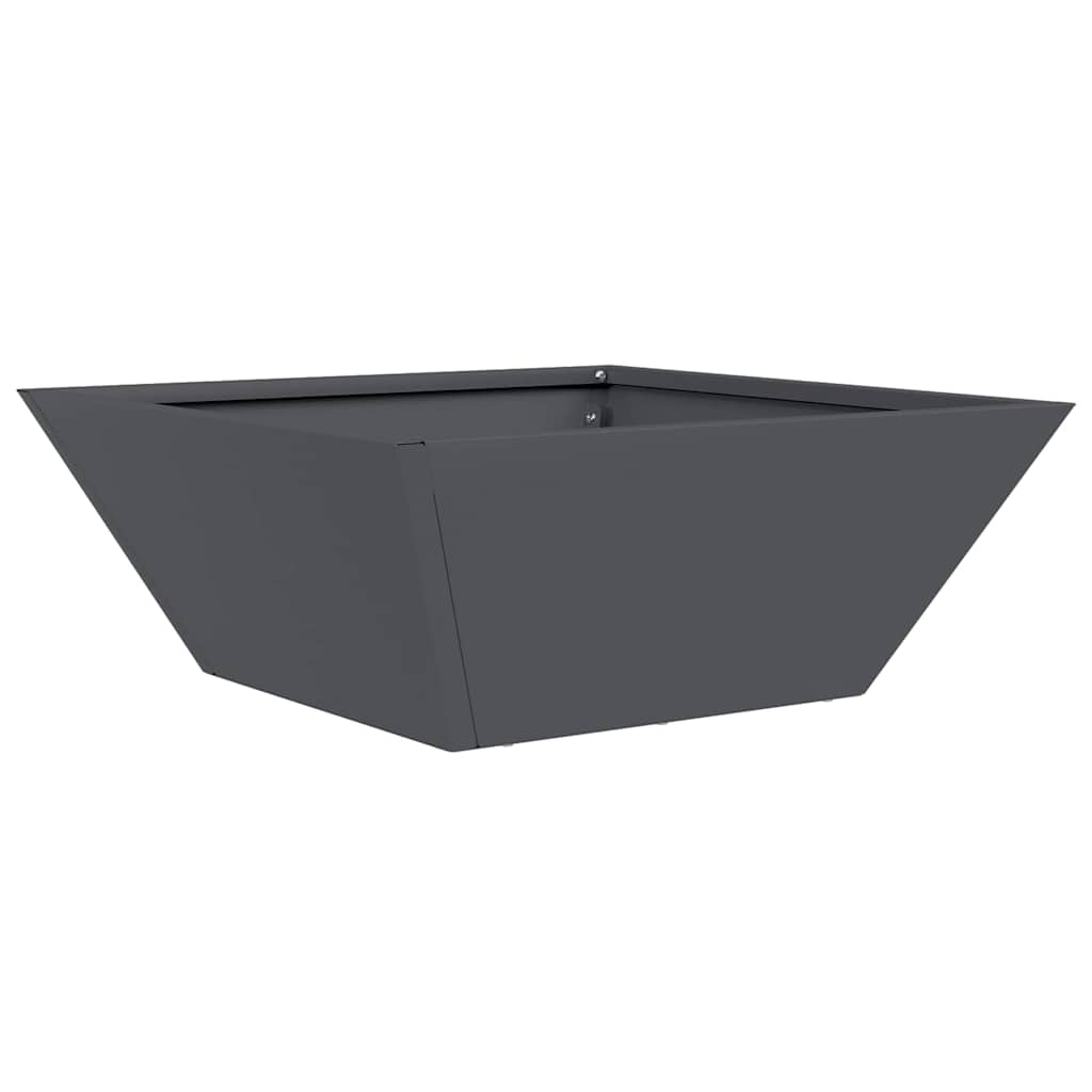 Vidaxl tuin bloempot antraciet 40 x 40 x 15 cm koudgewalst staal
