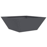 Vidaxl tuin bloempot antraciet 40 x 40 x 15 cm koudgewalst staal