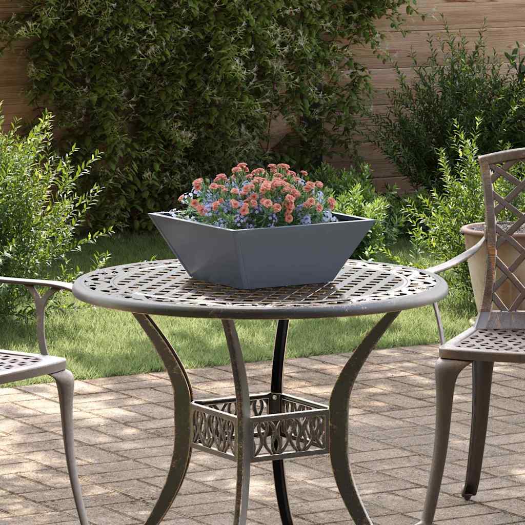 Vidaxl tuin bloempot 5 pcs antraciet 40 x 40 x 15 cm koudgewalst staal