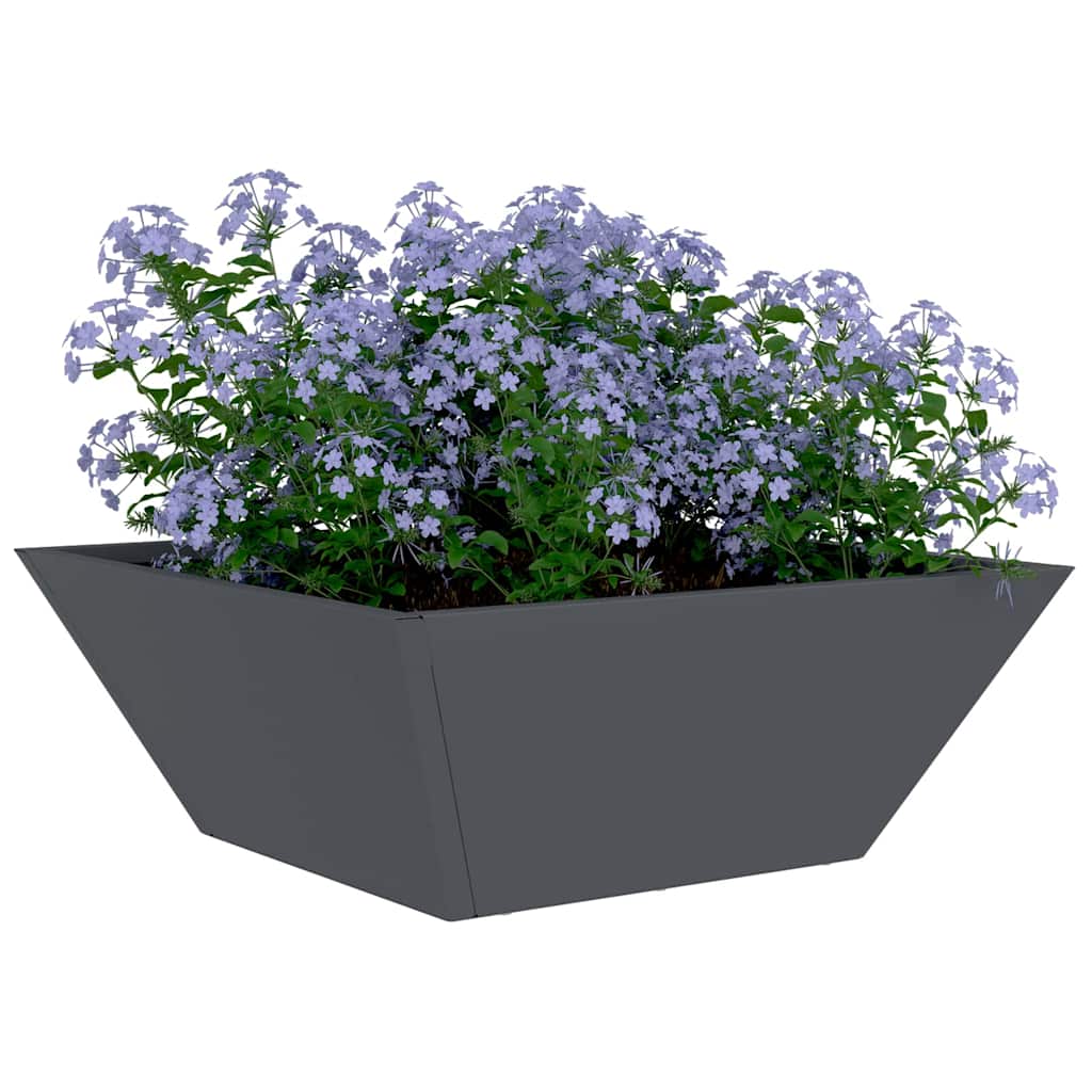 Vidaxl tuin bloempot 5 pcs antraciet 40 x 40 x 15 cm koudgewalst staal