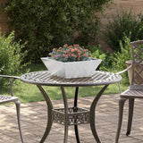 Vidaxl tuin bloempot 5 pcs zilver 40 x 40 x 15 cm roestvrij staal