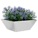 Vidaxl tuin bloempot 5 pcs zilver 40 x 40 x 15 cm roestvrij staal