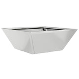 Vidaxl tuin bloempot zilver 40 x 40 x 15 cm gegalvaniseerd staal