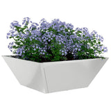 Vidaxl tuin bloempot 5 pcs zilver 40 x 40 x 15 cm gegalvaniseerd staal