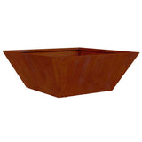 Vidaxl tuin bloempot roestig 40 x 40 x 15 cm cortenstaal