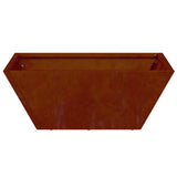 Vidaxl tuin bloempot 5 pcs roestig 40 x 40 x 15 cm cortenstaal