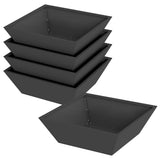 Vidaxl tuin bloempot 5 pcs zwart 50 x 50 x 15 cm koudgewalst staal