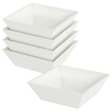 Vidaxl tuin bloempot 5 pcs wit 50 x 50 x 15 cm koudgewalst staal