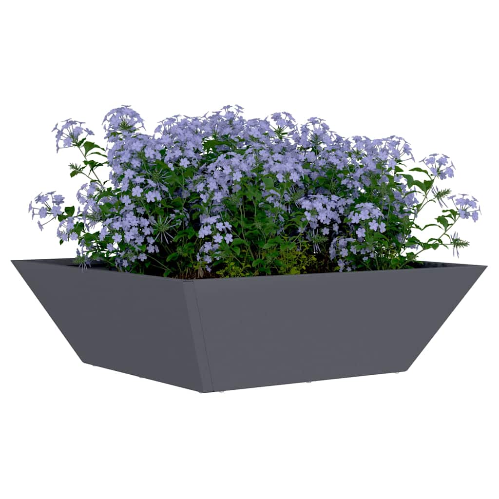 Vidaxl tuin bloempot 5 pcs antraciet 50 x 50 x 15 cm koudgewalst staal