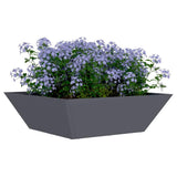 Vidaxl tuin bloempot 5 pcs antraciet 50 x 50 x 15 cm koudgewalst staal