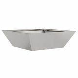Vidaxl tuin bloempot zilver 50 x 50 x 15 cm roestvrij staal