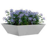 Vidaxl tuin bloempot 5 pcs zilver 50 x 50 x 15 cm roestvrij staal