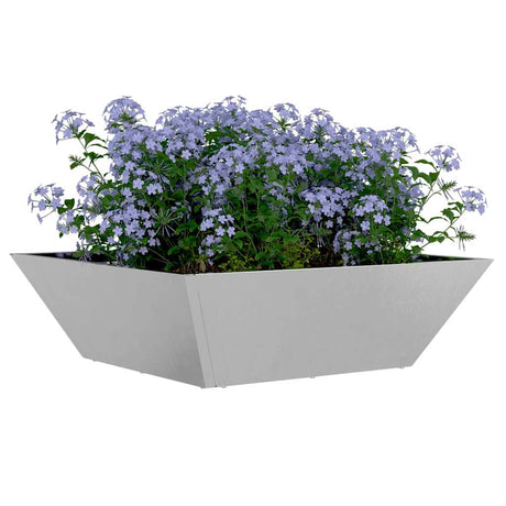 Vidaxl tuin bloempot 5 pcs zilver 50 x 50 x 15 cm roestvrij staal