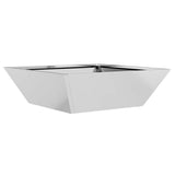 Vidaxl tuin bloempot zilver 50 x 50 x 15 cm gegalvaniseerd staal