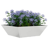 Vidaxl tuin bloempot zilver 50 x 50 x 15 cm gegalvaniseerd staal