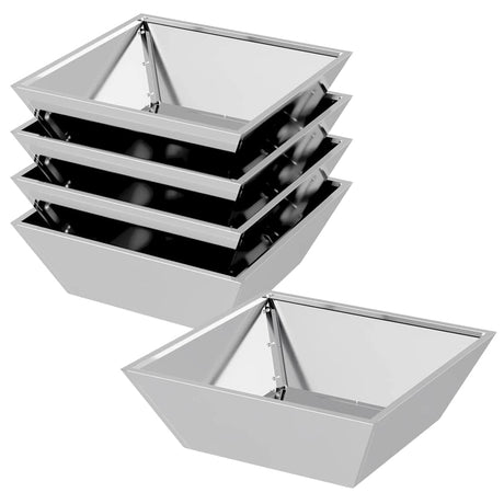 Vidaxl tuin bloempot 5 pcs zilver 50 x 50 x 15 cm gegalvaniseerd staal