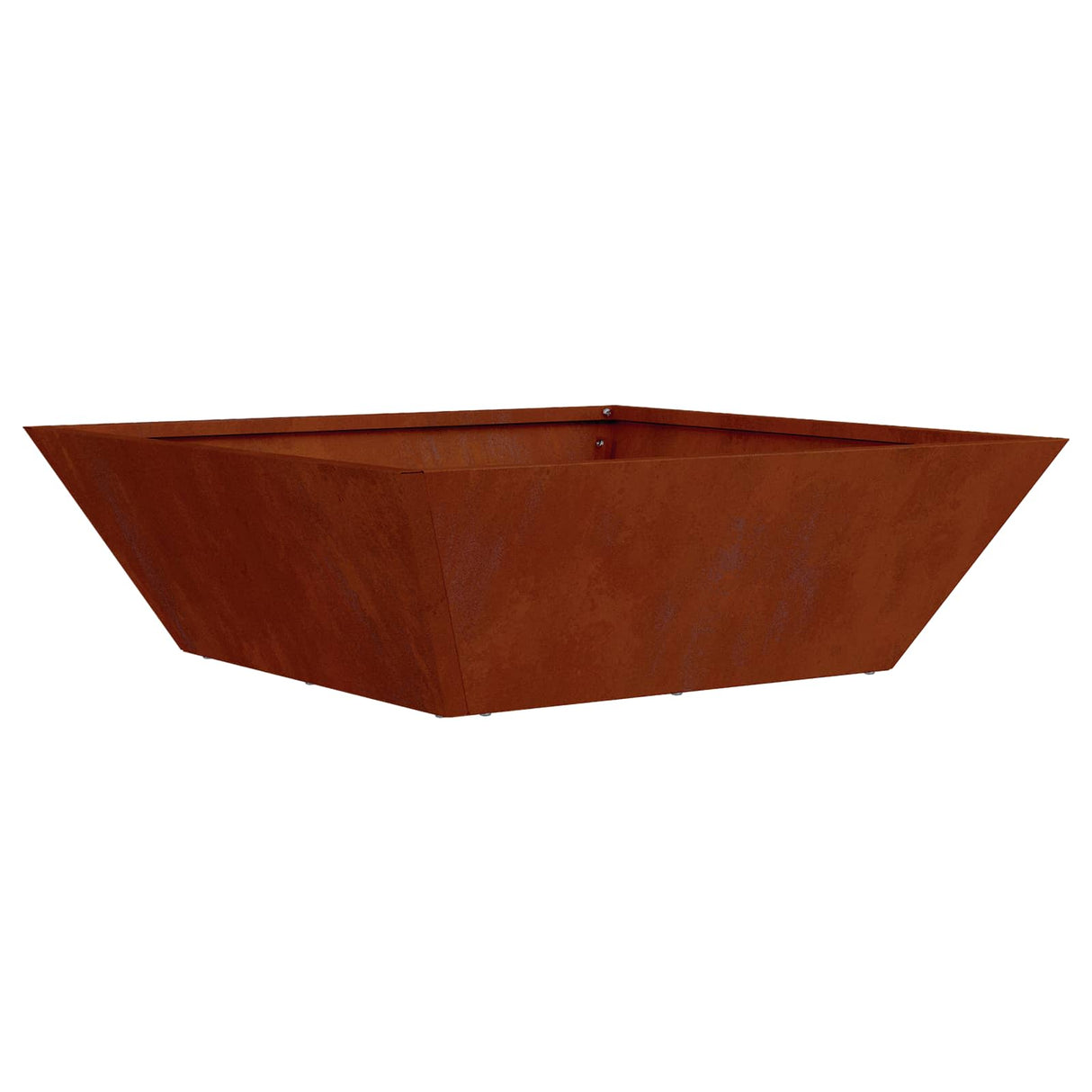 Vidaxl tuin bloempot roestig 50 x 50 x 15 cm cortenstaal