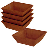 Vidaxl tuin bloempot 5 pcs roestig 50 x 50 x 15 cm cortenstaal