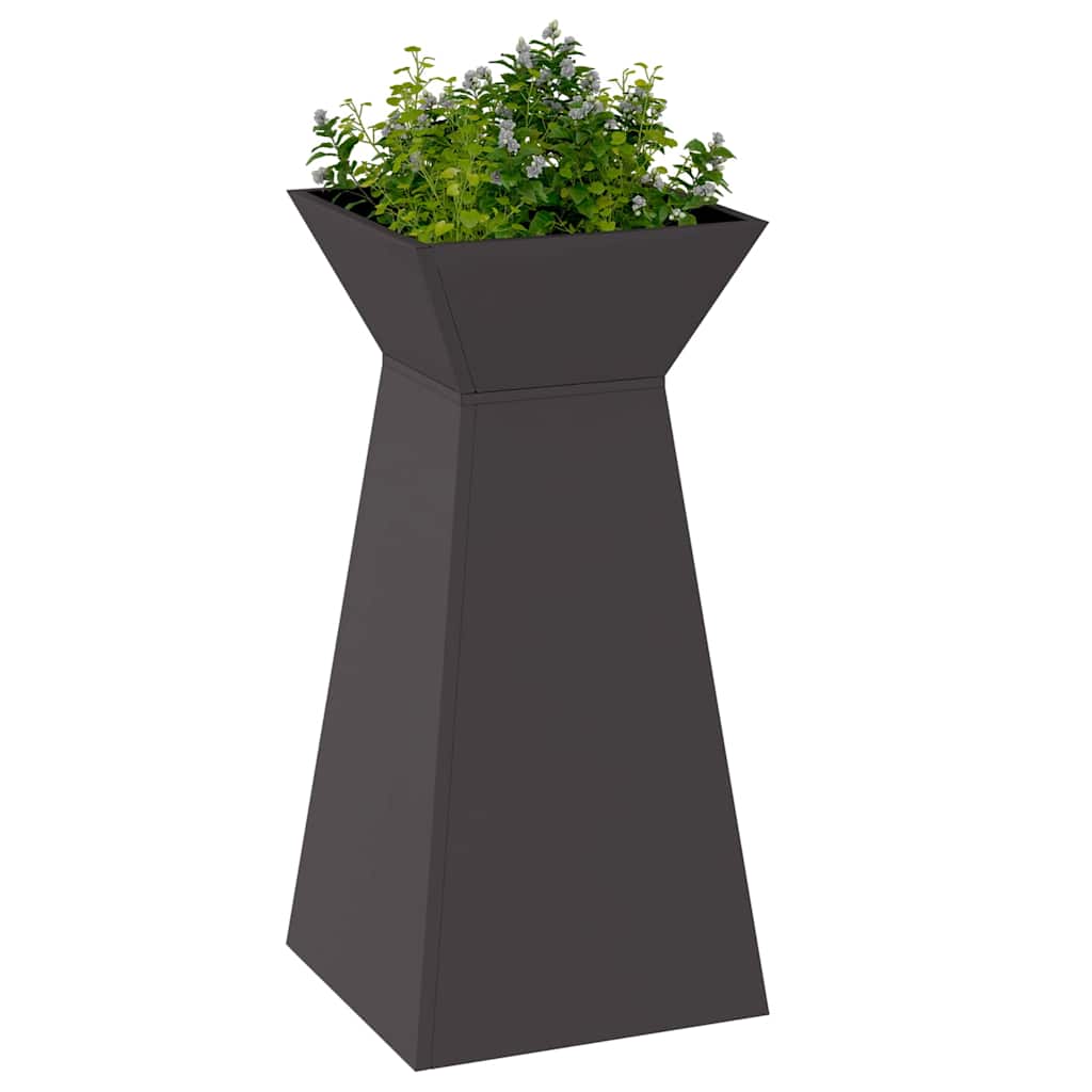 Vidaxl pilaar plantenbak zwart 35 x 35 x 73 cm