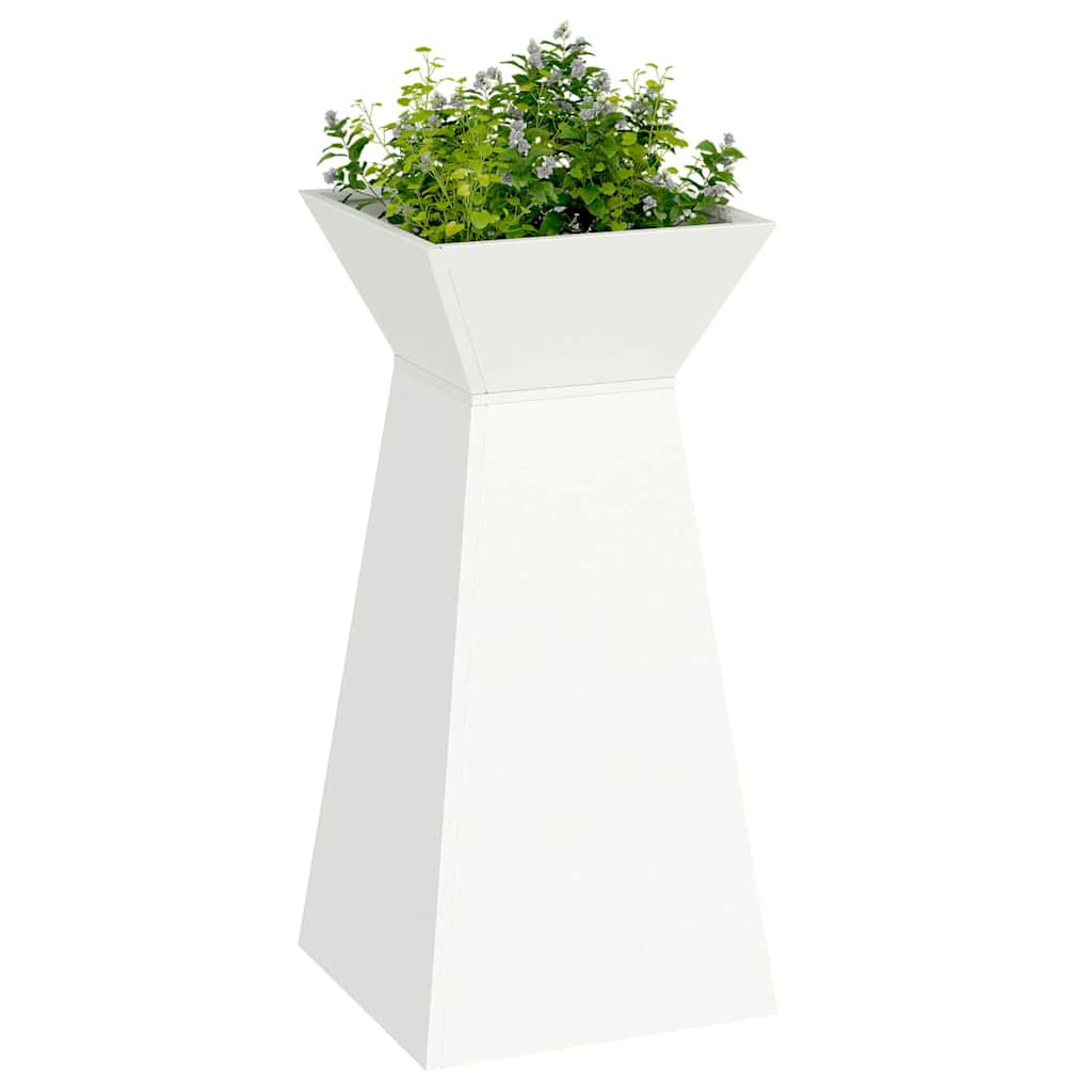 Vidaxl pilaar plantenbak 2 pcs wit 35 x 35 x 73 cm