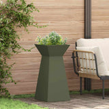 Vidaxl pilaar plantenbak olijfgroen 35 x 35 x 73 cm
