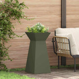 Vidaxl pilaar plantenbak 2 pcs olijfgroen 35 x 35 x 73 cm