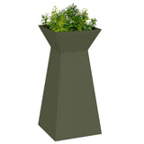 Vidaxl pilaar plantenbak 2 pcs olijfgroen 35 x 35 x 73 cm