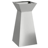 Vidaxl pilaar plantenbak zilver 35 x 35 x 73 cm