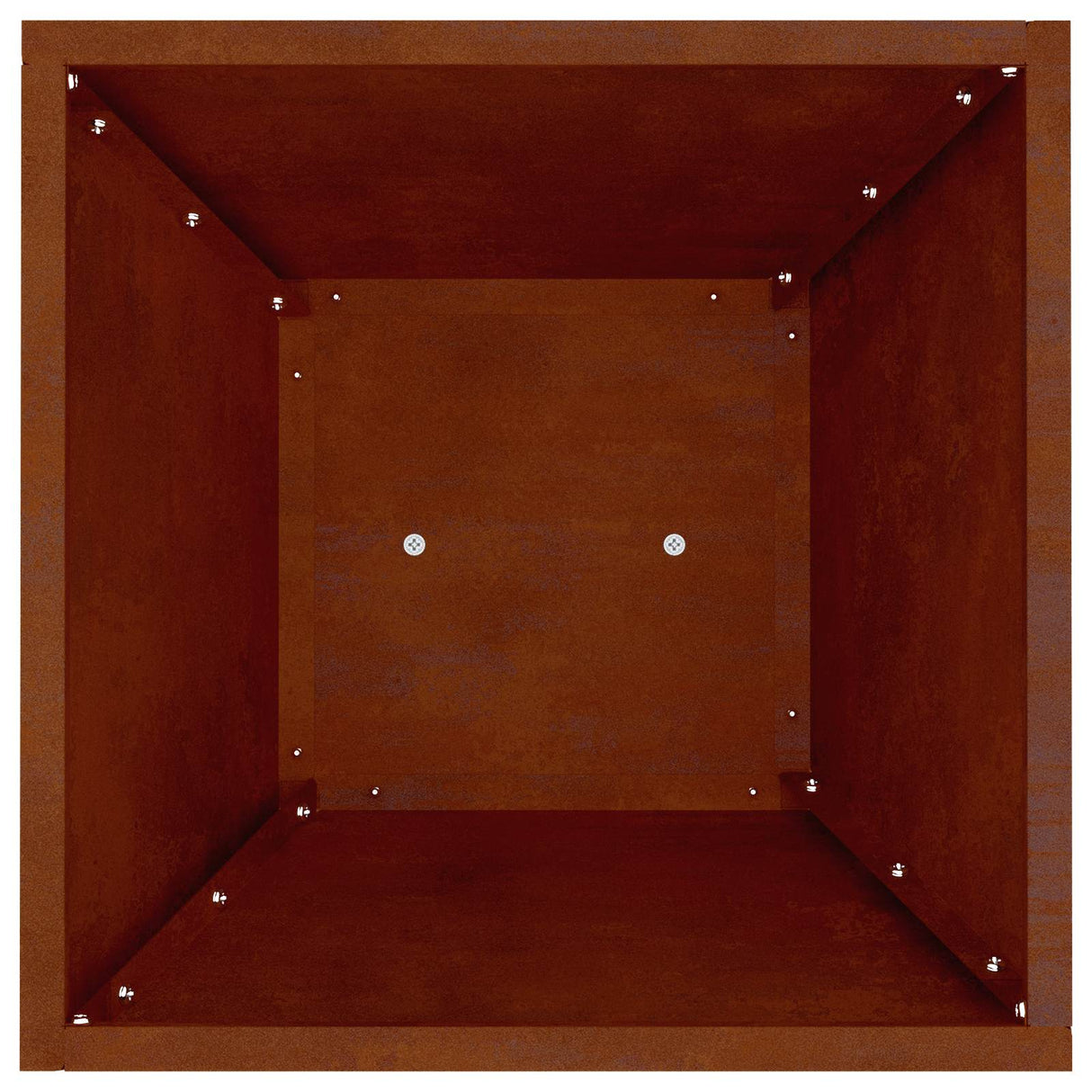 Vidaxl pilaar plantenbak zilver 35 x 35 x 73 cm cortenstaal