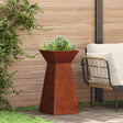 Vidaxl pilaar plantenbak 2 st roestkleurig 35 x 35 x 73 cm