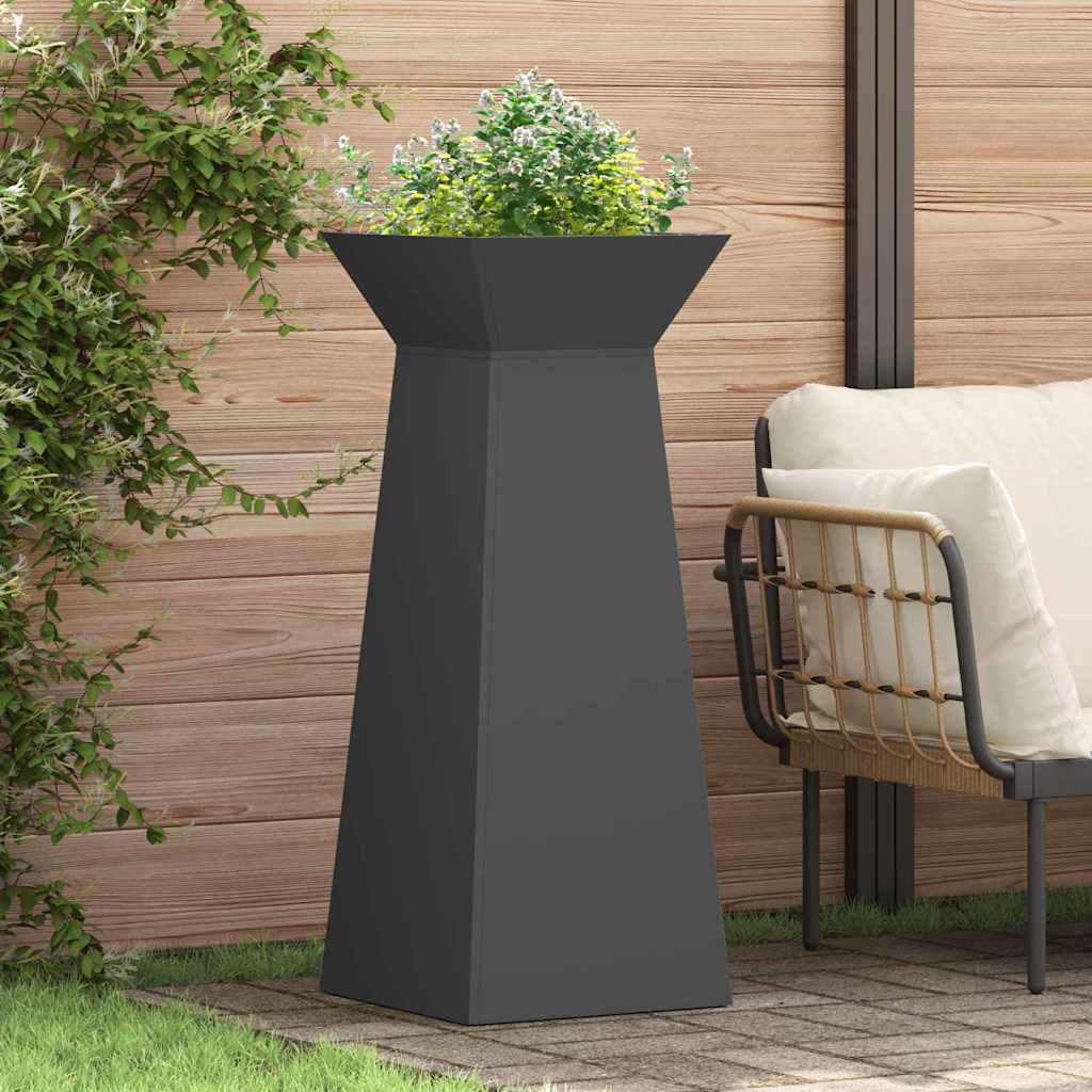 Vidaxl pilaar plantenbak zwart 40 x 40 x 100 cm