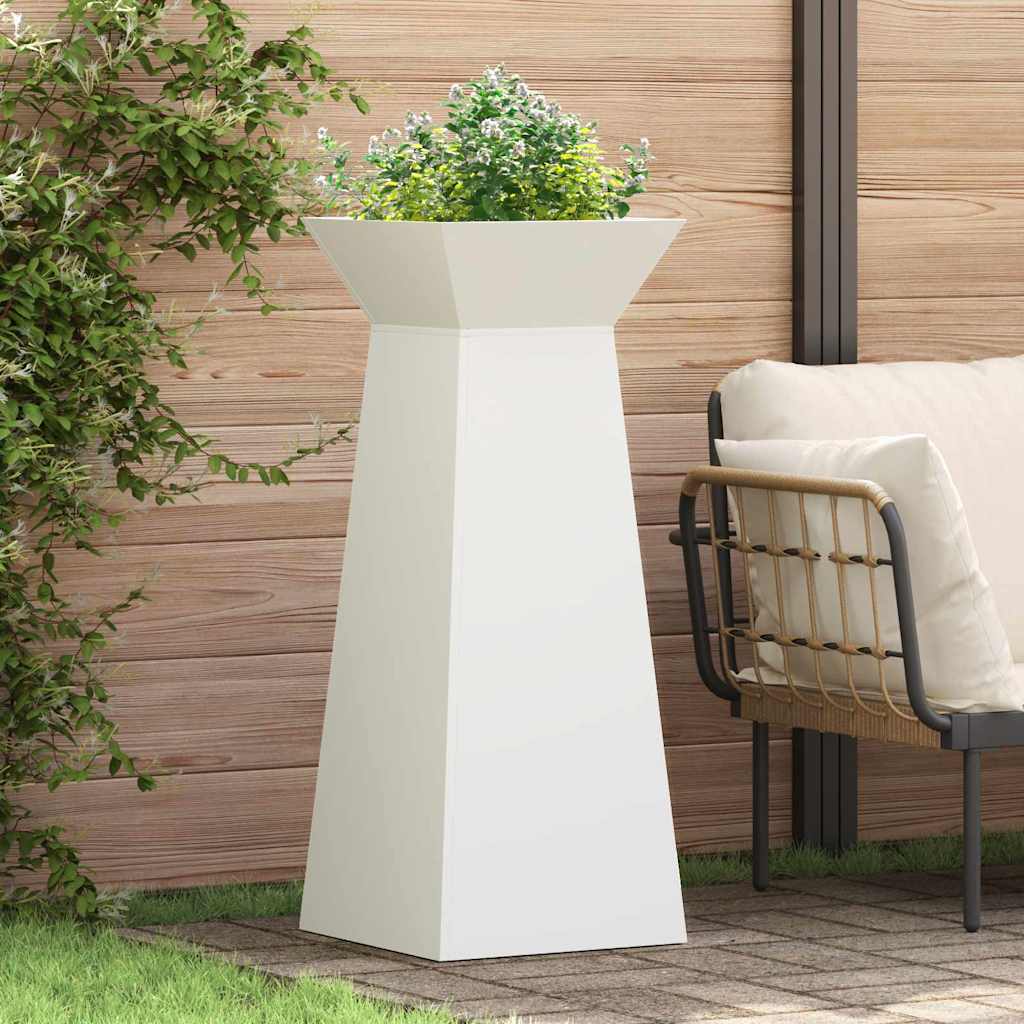 Vidaxl pilaar plantenbak wit 40 x 40 x 100 cm