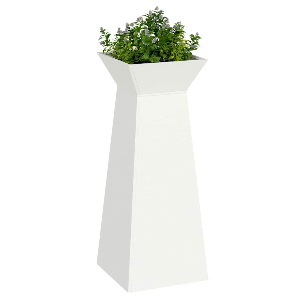 Vidaxl pilaar plantenbak wit 40 x 40 x 100 cm