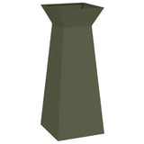 Vidaxl pilaar plantenbak olijfgroen 40 x 40 x 100 cm