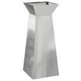 Vidaxl pilaar plantenbak zilver 40 x 40 x 100 cm