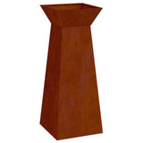 Vidaxl pilaar plantenbak zilver 40 x 40 x 100 cm