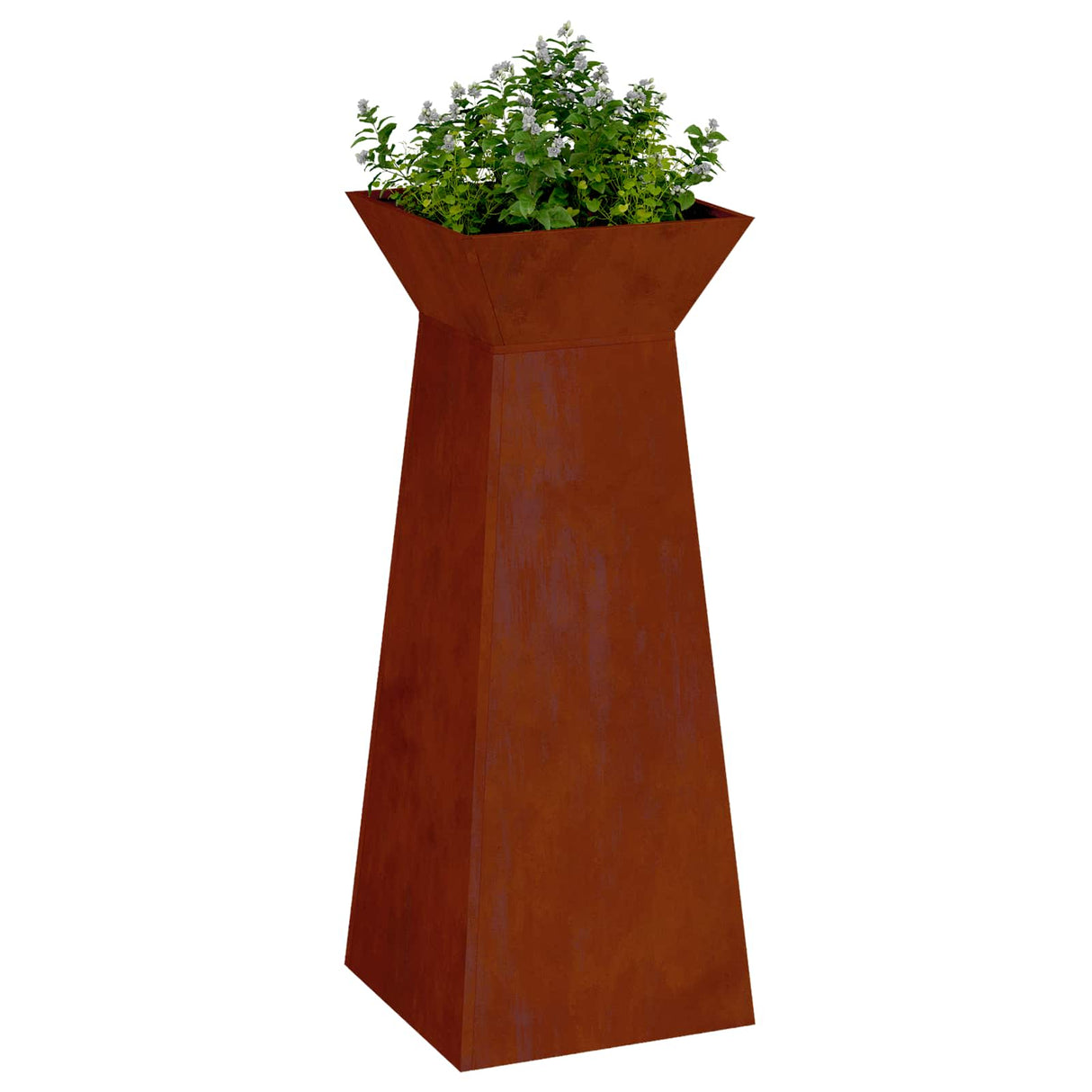 Vidaxl pilaar plantenbak zilver 40 x 40 x 100 cm