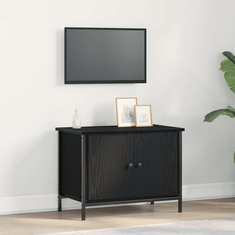 Vidaxl tv-kast 60 x 35 x 45 cm zwart eiken bewerkt hout