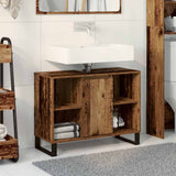 Vidaxl badkamer kast oud hout 80 x 33 x 60 cm bewerkt hout