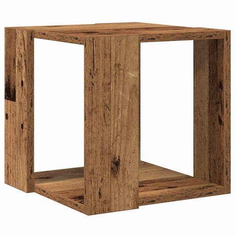 Vidaxl salontafel oud hout 32 x 32 x 30 cm bewerkt hout