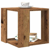 Vidaxl salontafel oud hout 32 x 32 x 30 cm bewerkt hout