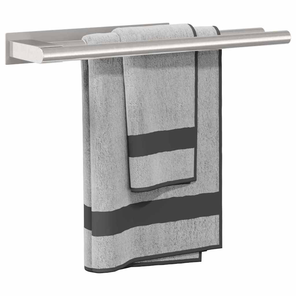 Vidaxl handdoekrek zilver 40 x 9 x 4 cm roestvrij staal