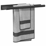 Vidaxl handdoekrek zwart 40 x 9 x 4 cm roestvrij staal