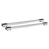 Vidaxl wasmachinebasis 2 pcs zilver 72 x 5 x 4,5 cm roestvrij staal