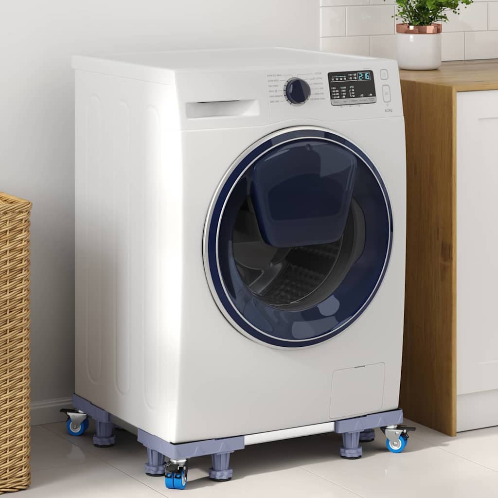 Vidaxl wasmachinebasis grijs 66 x 66 x 12 cm roestvrij staal