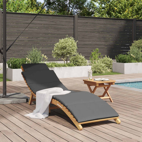 Vidaxl tuininfurniture sunlounger met kussen bruin 198 x 55 x 58,5 cm