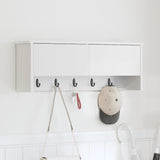 Vidaxl wandgemonteerde kapstok muurmontage wit 80 x 20 x 30 cm
