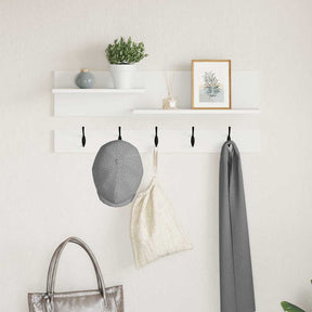 Vidaxl wandgemonteerde kapstok muurmontage wit 90 x 15 x 36 cm