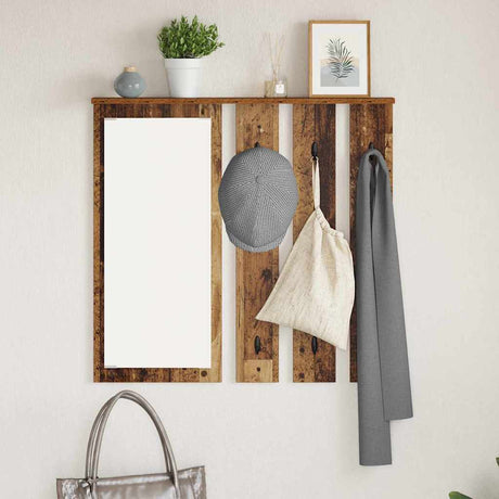 Vidaxl wandgemonteerde kapstok muurmontage oud hout 84 x 10 x 80 cm
